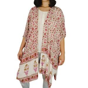 Y2k Angie Floral Paisley Kimono Duster Small Hippie Small Vintage Crunchy